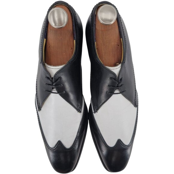 New Old Stock Florsheim Imperial Black White Wingtip Spectators 10D Dress Shoes - Picture 6 of 11